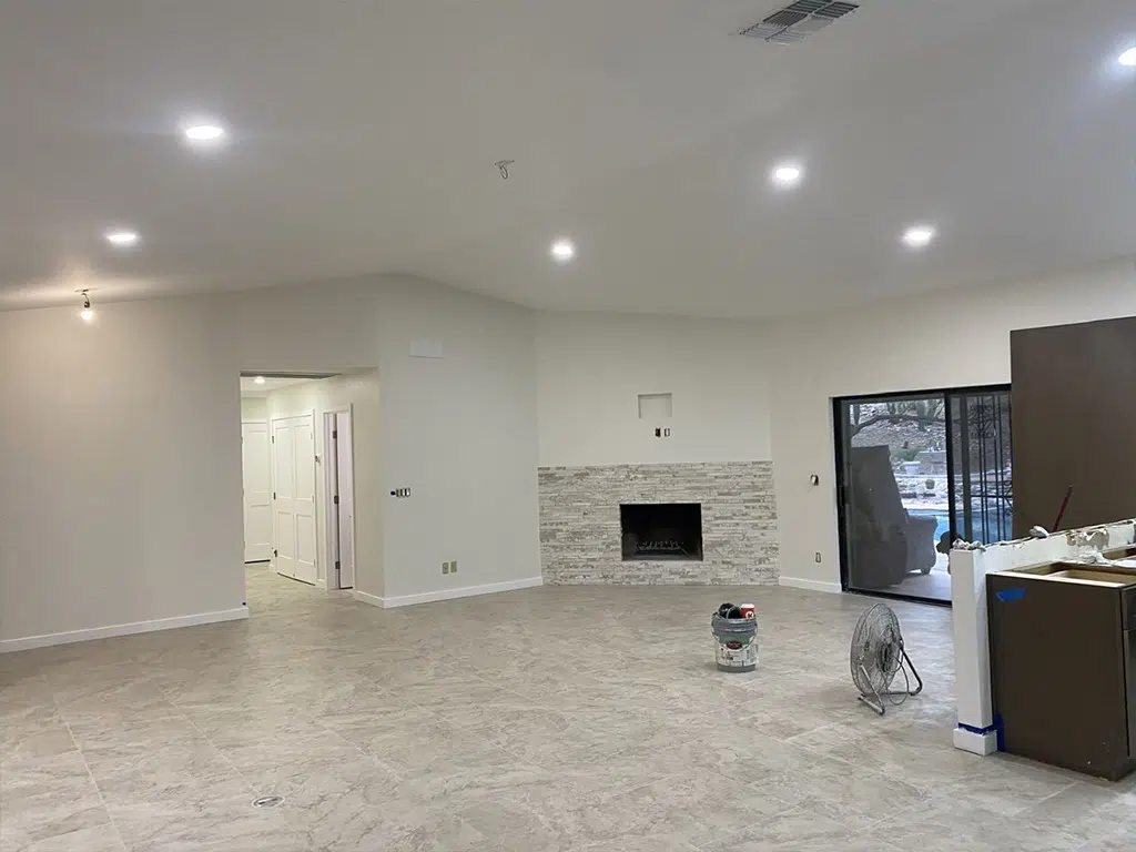 Interior living room painting in Tucson home by Red Door Painting Pros